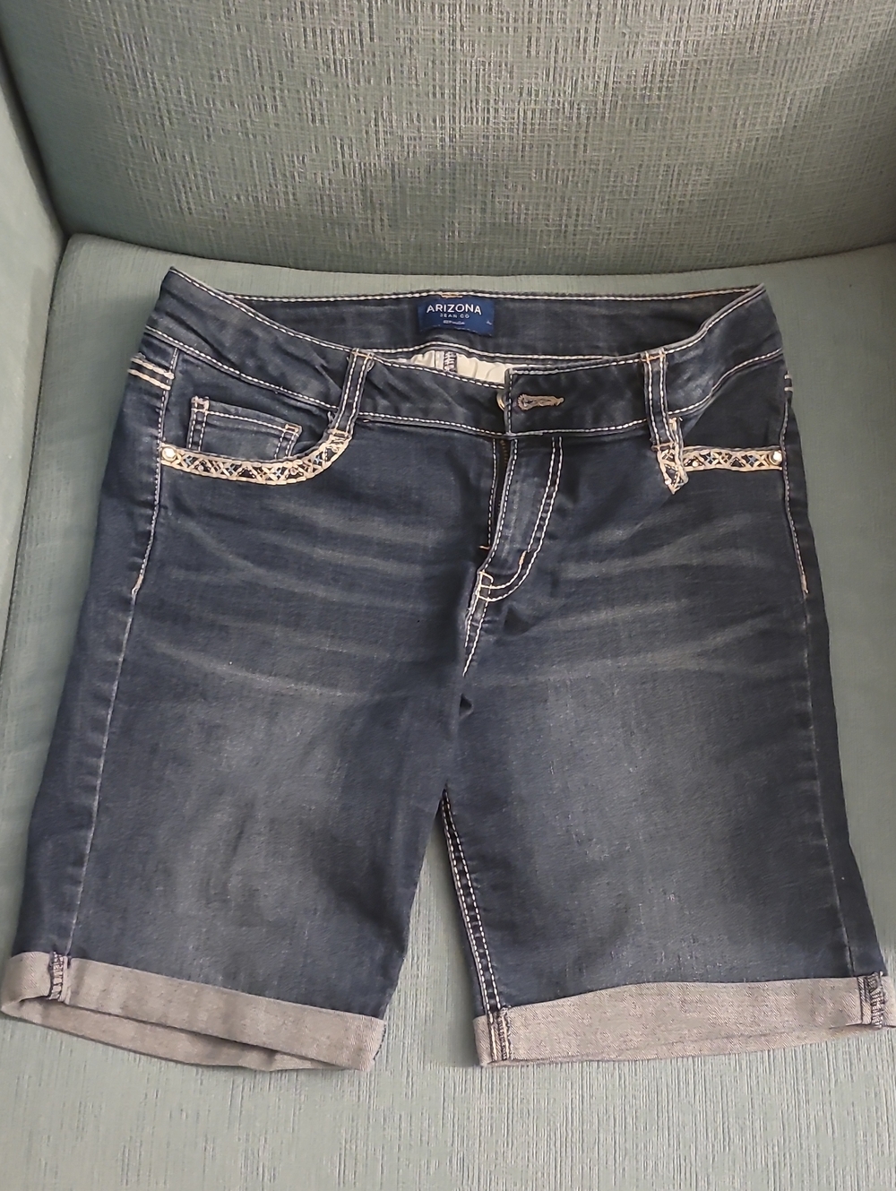 Arizona Jean Company Dark Blue Denim Shorts